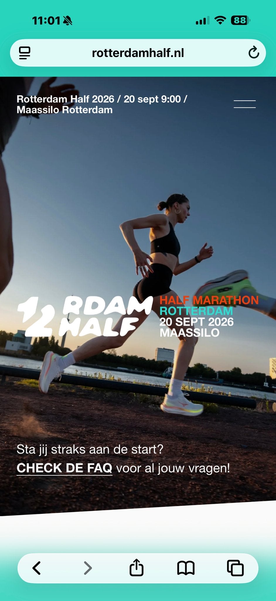 2x ticket Rotterdam halve marathon 20/9