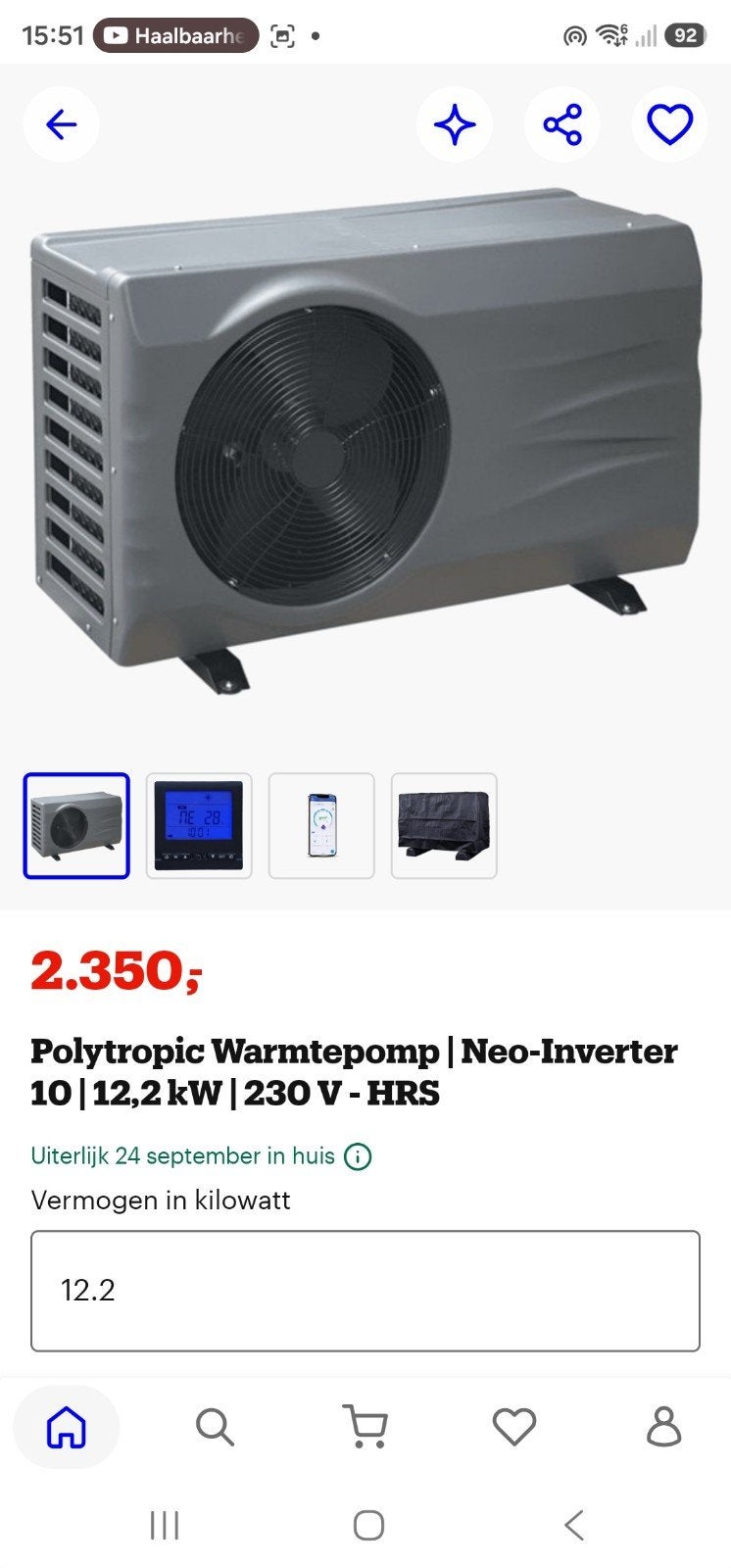 nieuwe zwembad warmtepomp 12kw full inverter
Ophalen belgie, Ophalen, Nieuw