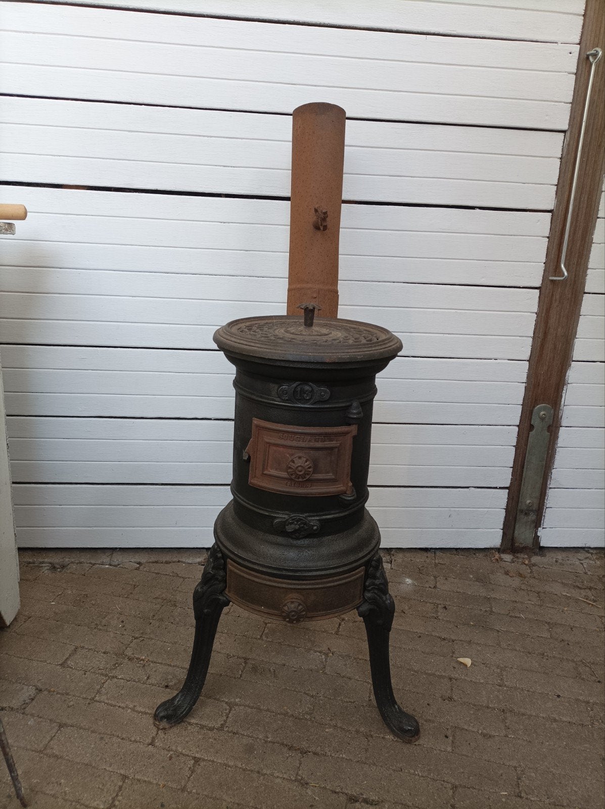 leuk klein  oud Frans potkacheltje, Ophalen of Verzenden, Hout, Houtkachel