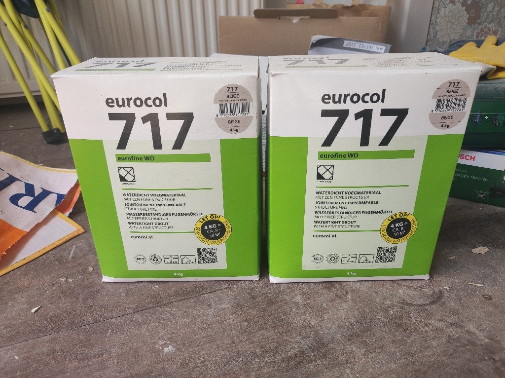 Voegmortel beige badkamer/keuken, Doe-het-zelf en Verbouw, Tegels, Ophalen, Overige typen, Nieuw, Minder dan 20 cm