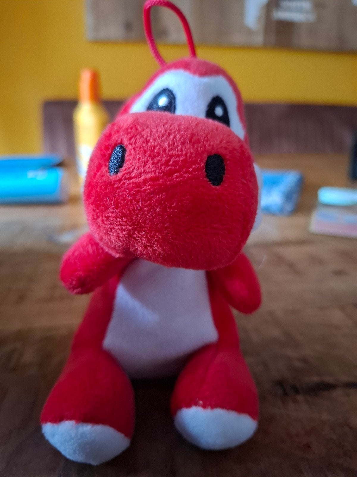 Rode Yoshi knuffel - Super Mario, Gebruikt, Dinosaurus, Ophalen of Verzenden, Nintendo