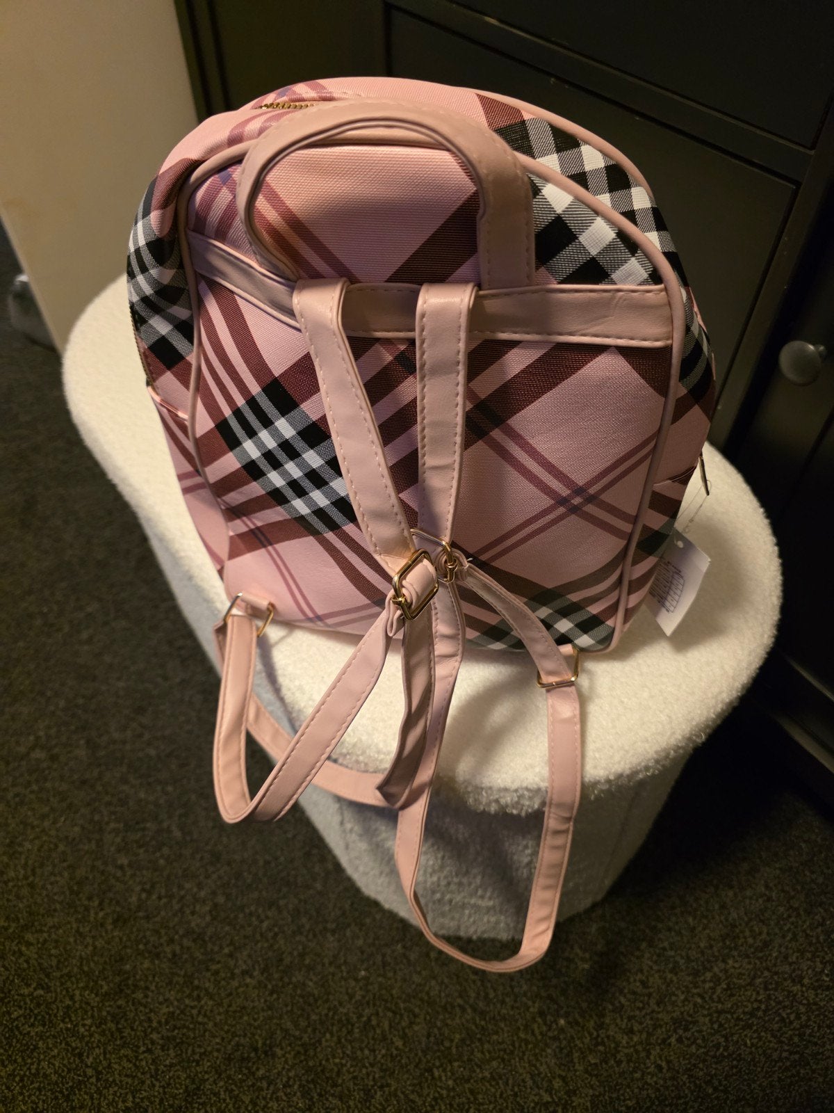 Roze geruite rugzak, Ophalen of Verzenden
