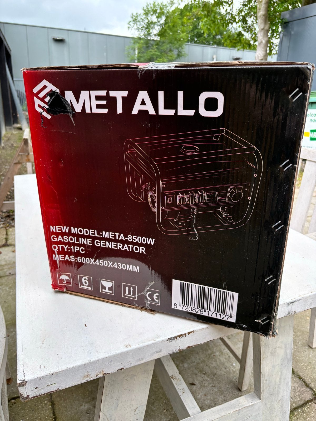 Nieuwe Metallo META-8500W  Generator - 8500W, Ophalen, Nieuw