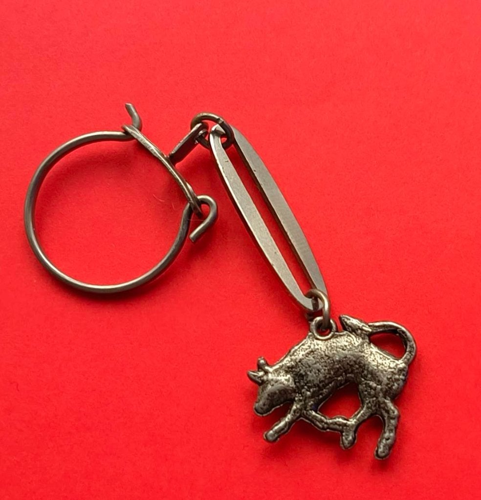 Stier sleutelhanger, Ophalen of Verzenden, Zo goed als nieuw, Dier of Natuur
