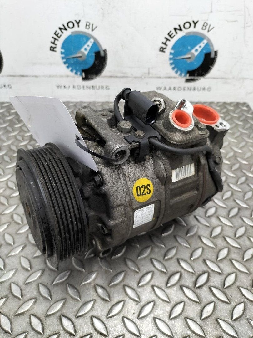 VOLKSWAGEN TOUAREG AIRCO COMPRESSOR / AIRCOPOMP 7P0816803A 2, Ophalen of Verzenden, Gebruikt, Stiba lid