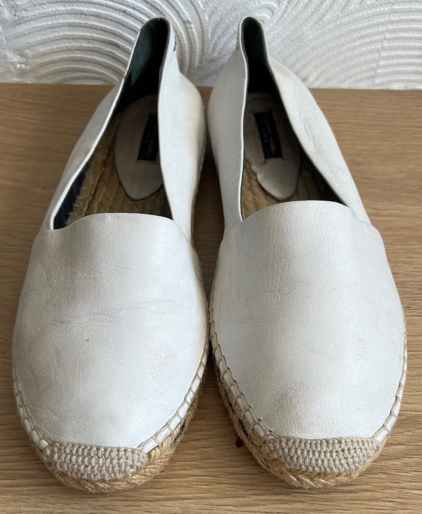 Philippe Model Paris. Leren espadrilles. Mt 39., Kleding | Dames, Wit, Ophalen of Verzenden, Zo goed als nieuw, Philippe Model Paris