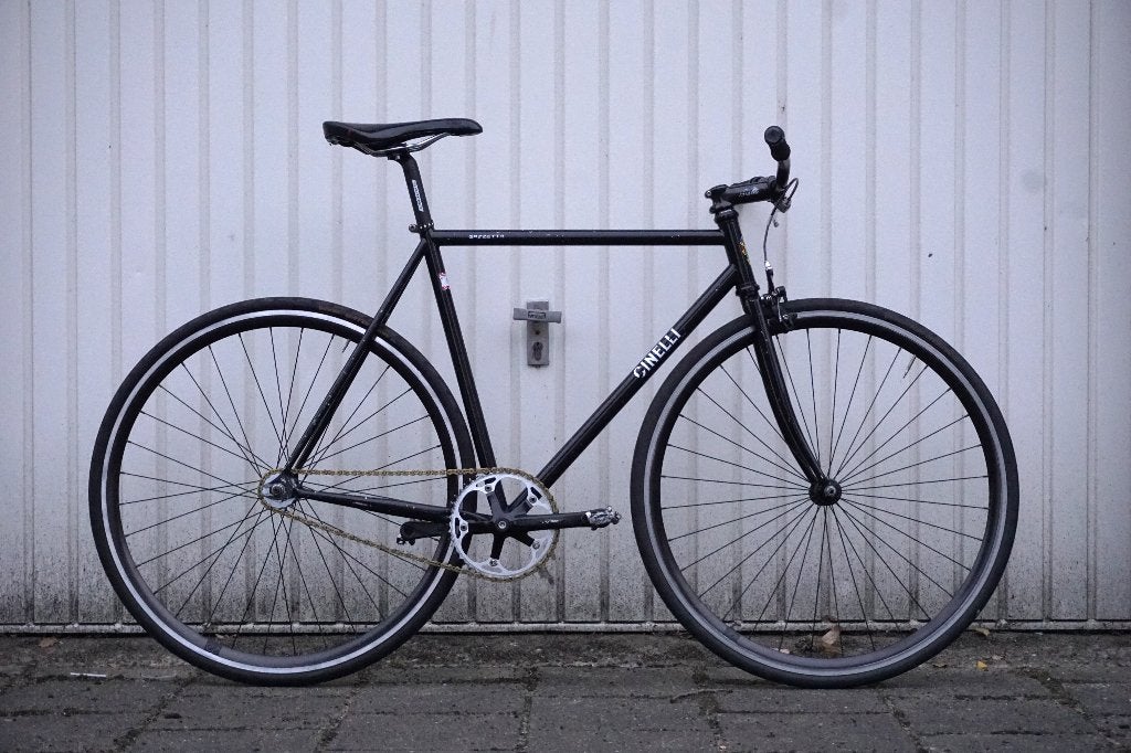 Cinelli Gazzetta fixedgear, Fietsen en Brommers, Fietsen | Racefietsen, Gebruikt, Staal, Velgrem, 53 tot 57 cm