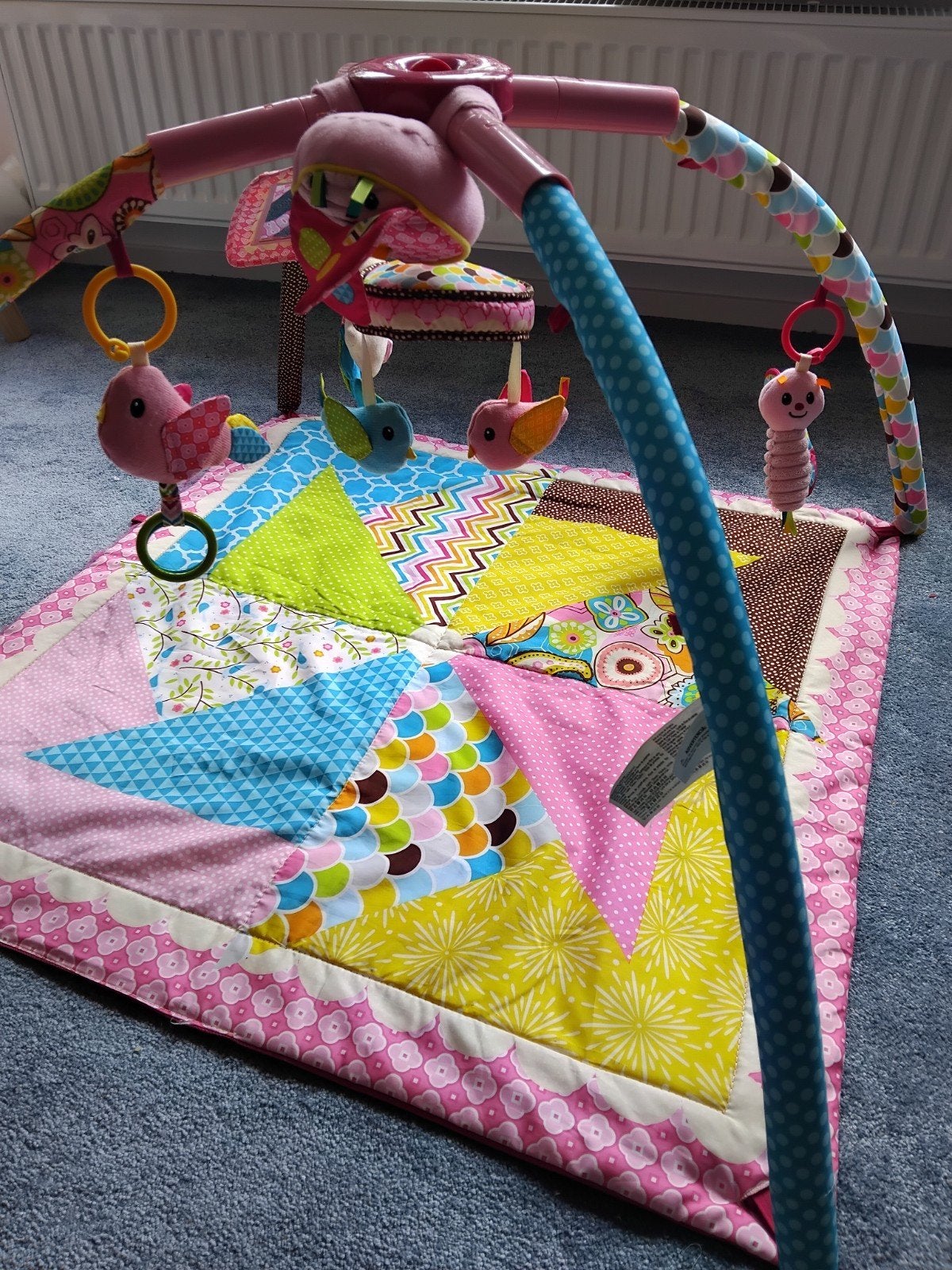 vrolijk roze speelboog en little dutch wagenspanner, Ophalen, Gebruikt, Babygym, Met geluid