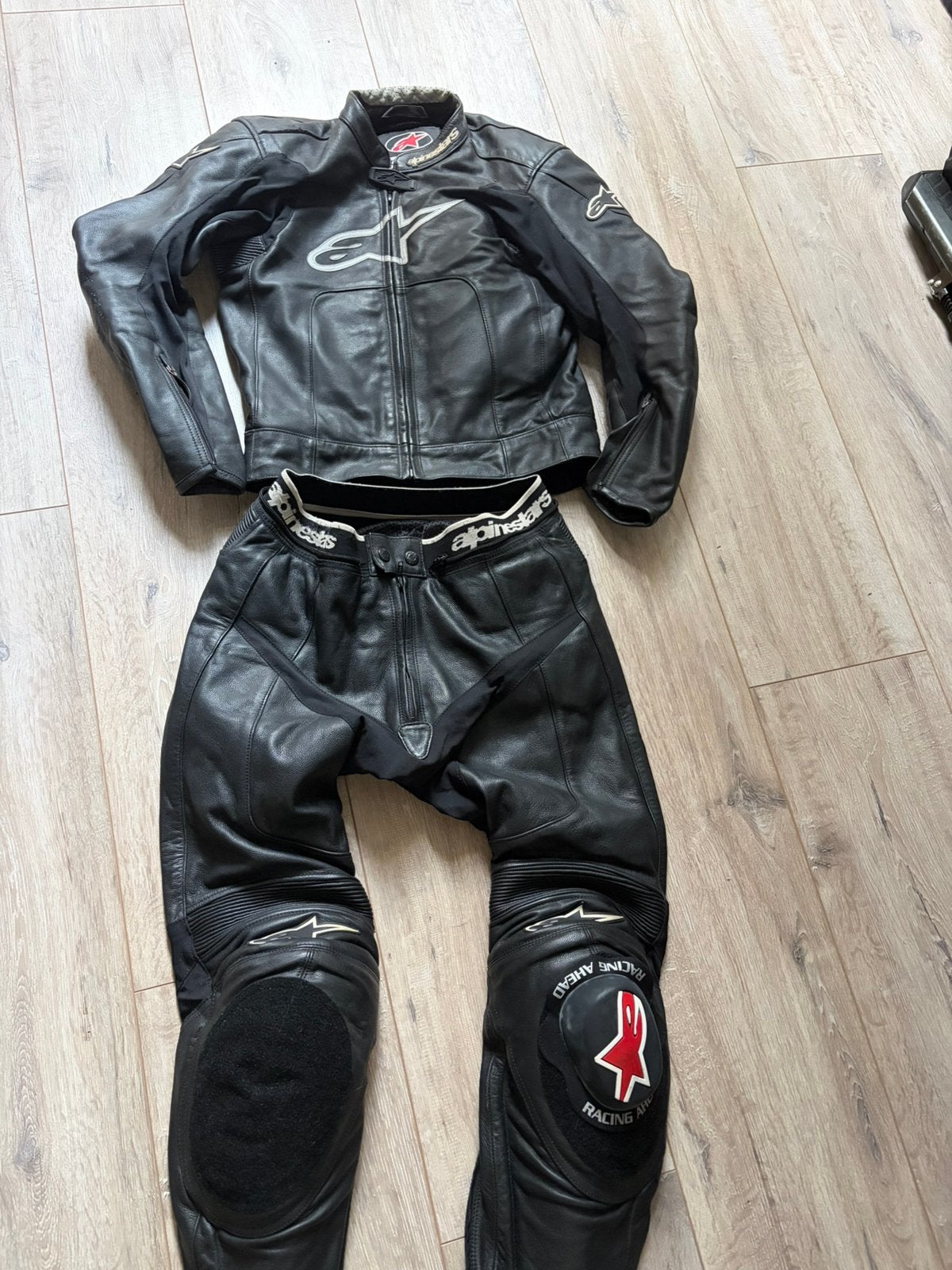 Leren alpina motor pak, Ophalen, Tweedehands, Combipak
