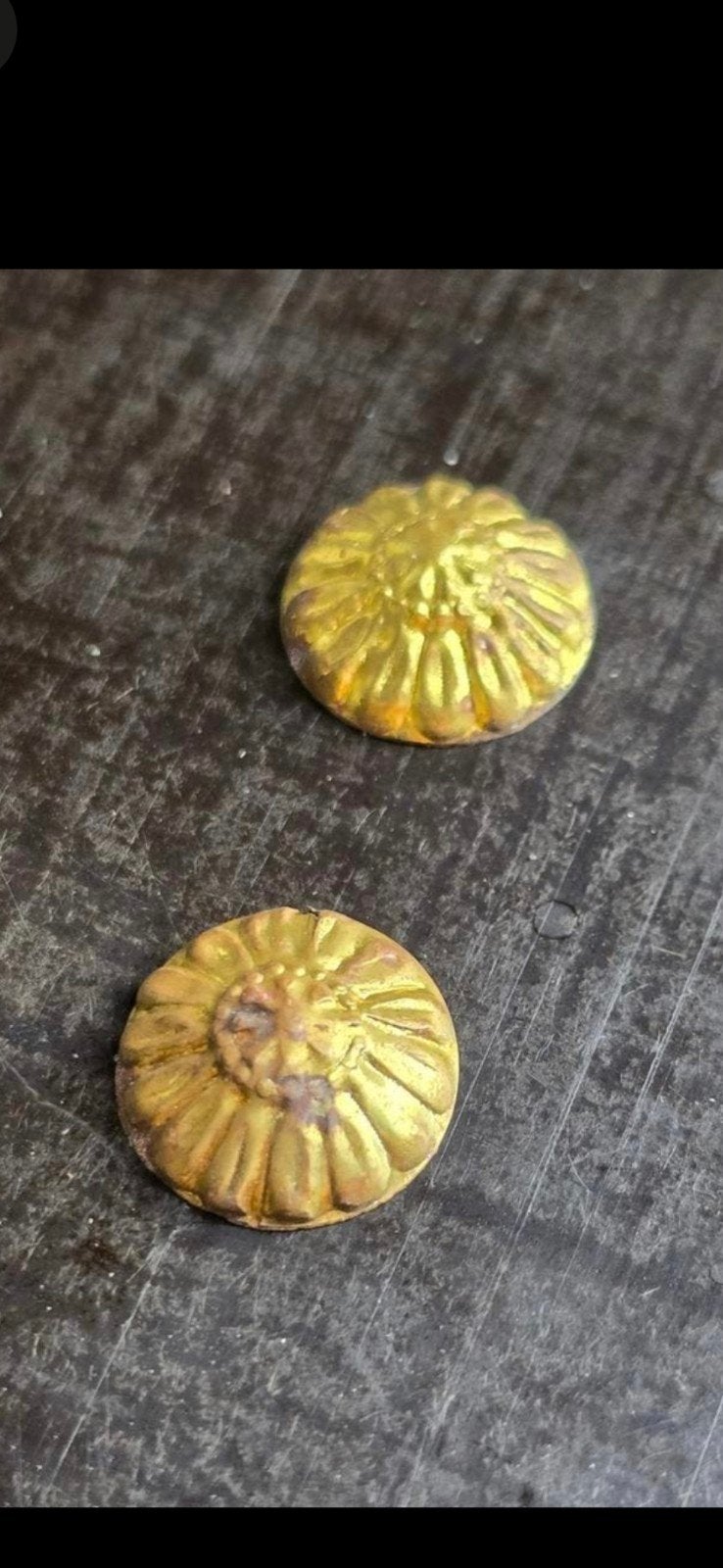 2 antieke koperen afdekdopjes voor over schroef te plaatsen, Antiek en Kunst, Antiek | Koper en Brons, Ophalen of Verzenden, Koper