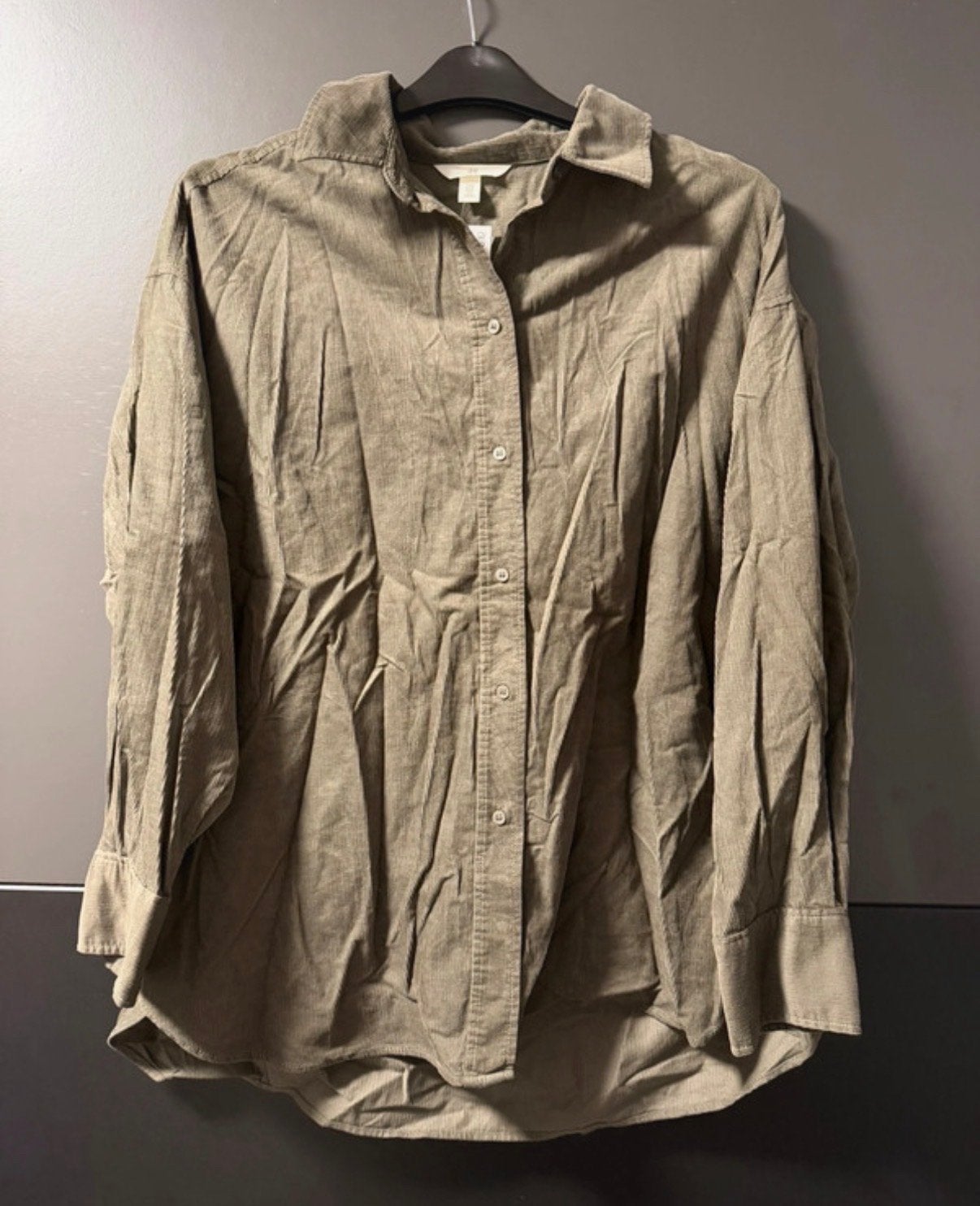 Oversized Corduroy Overhemd  - Maat M, Ophalen of Verzenden, Maat 38/40 (M), Groen