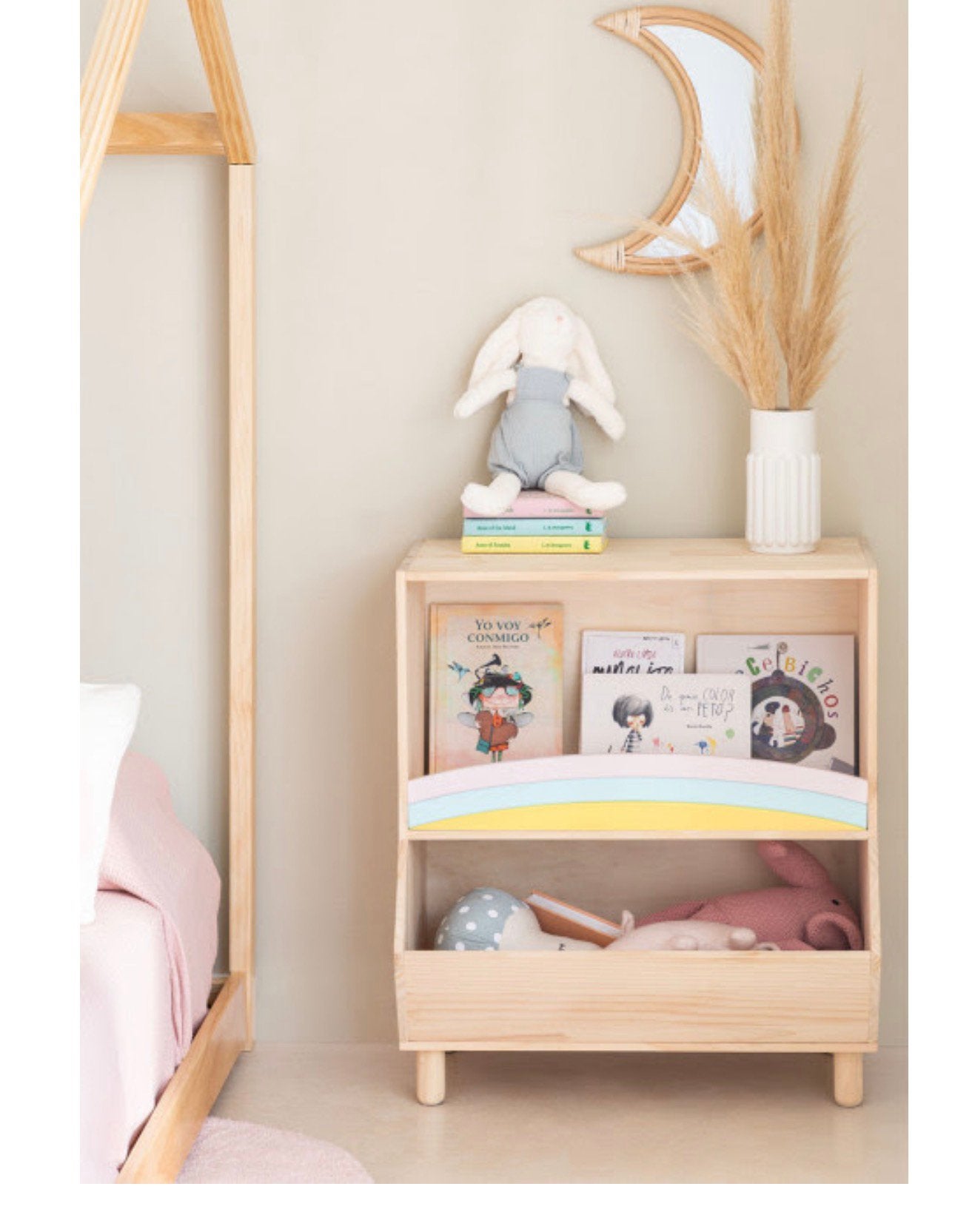 Sklum Rainbow Natural Wood Bookcase- Boekenkast