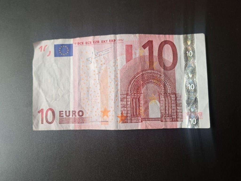 2002 Oostenrijk 10 euro oude serie Trichet code F011, Postzegels en Munten, Bankbiljetten | Europa | Eurobiljetten, Verzenden