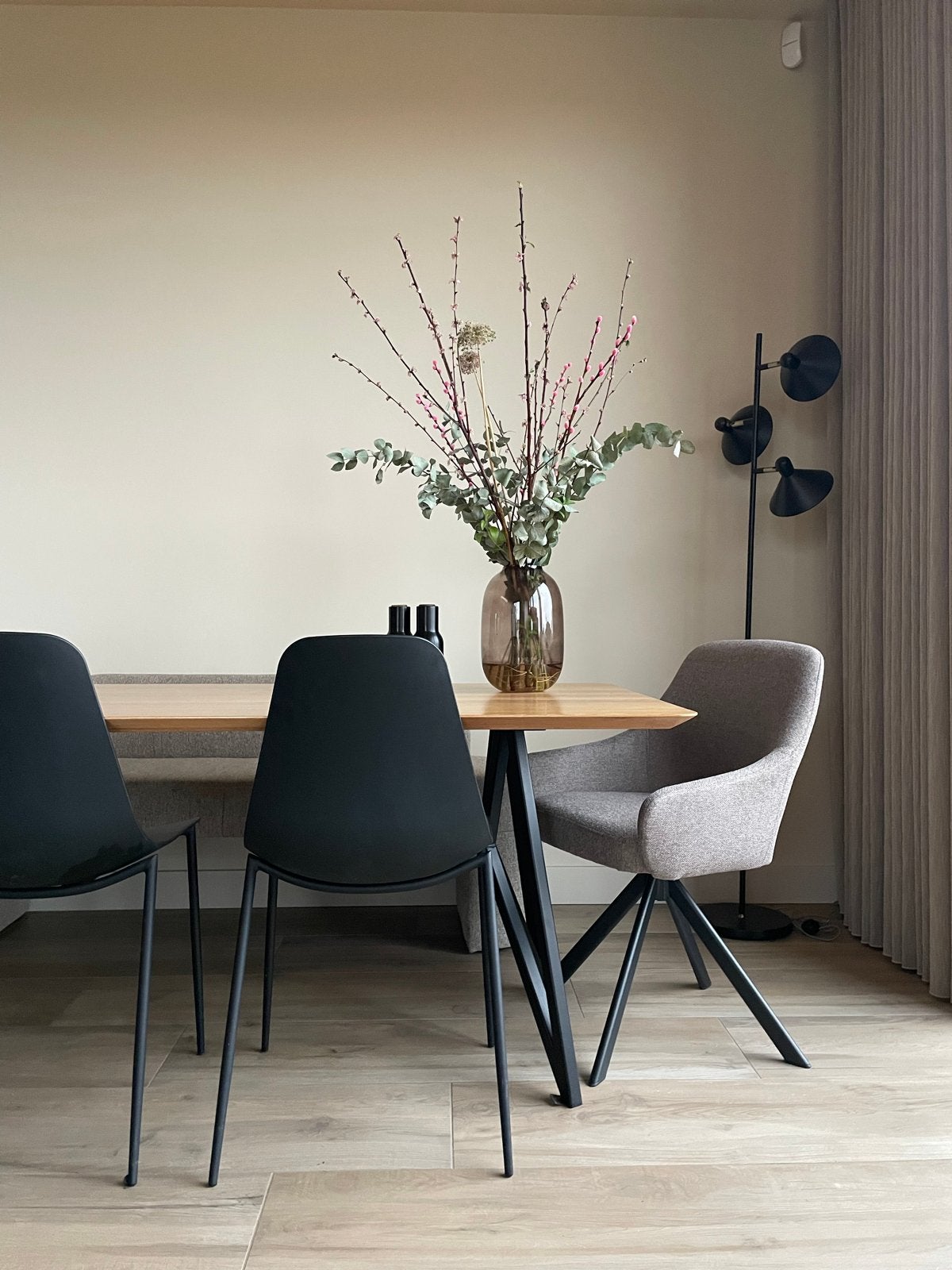 Studio Henk eiken design tafel 220x90 cm met Osmo lakset, Ophalen, Eikenhout, 200 cm of meer, 50 tot 100 cm