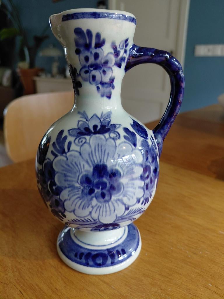 Delfts blauw vaasje 16 cm, Ophalen of Verzenden