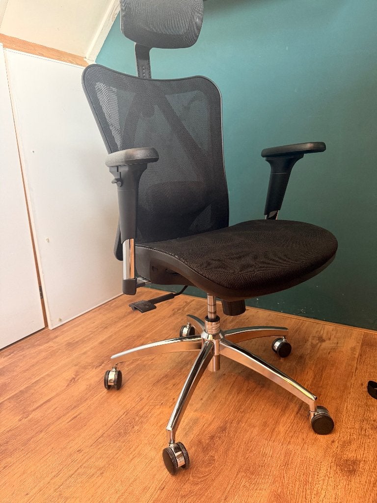 ZGAN Sihoo ergonomische bureaustoel (met garantie), Ophalen, Zwart, Zo goed als nieuw, Bureaustoel