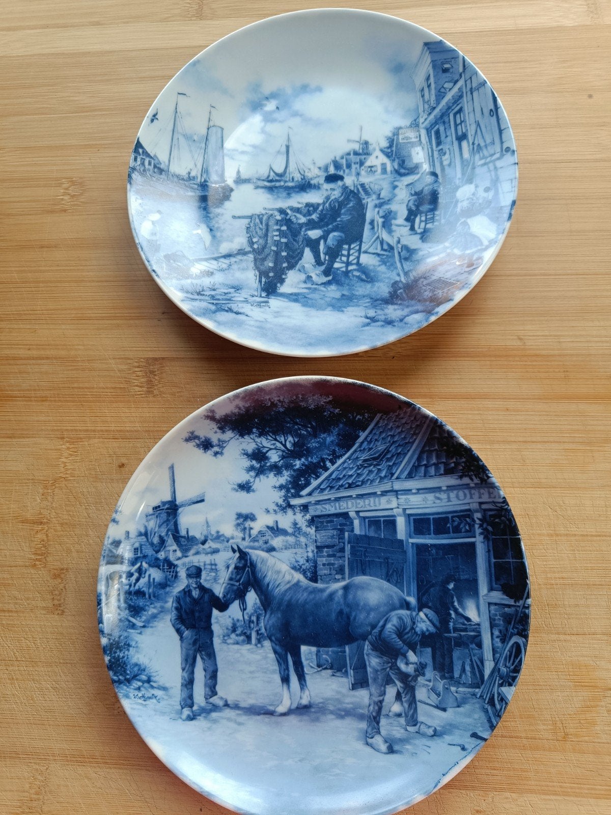 Delfts Blauw sierborden set - Holland 1984, Ophalen of Verzenden