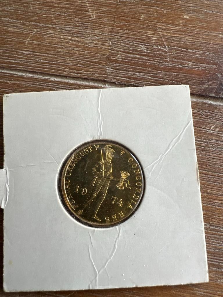 Gouden Dukaat 1974- Historische Munt, Ophalen of Verzenden, Goud, Losse munt
