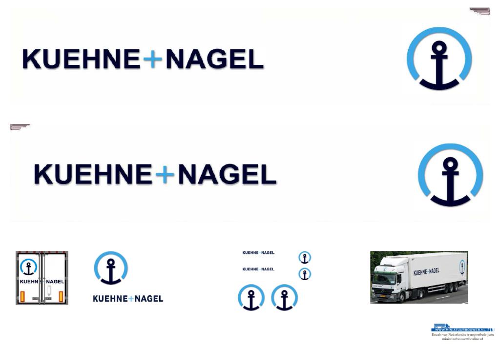 Vrachtauto decal 1:50 Kuehne Nagel logistics ( trailer ), Verzenden, Nieuw, Bus of Vrachtwagen, Overige merken