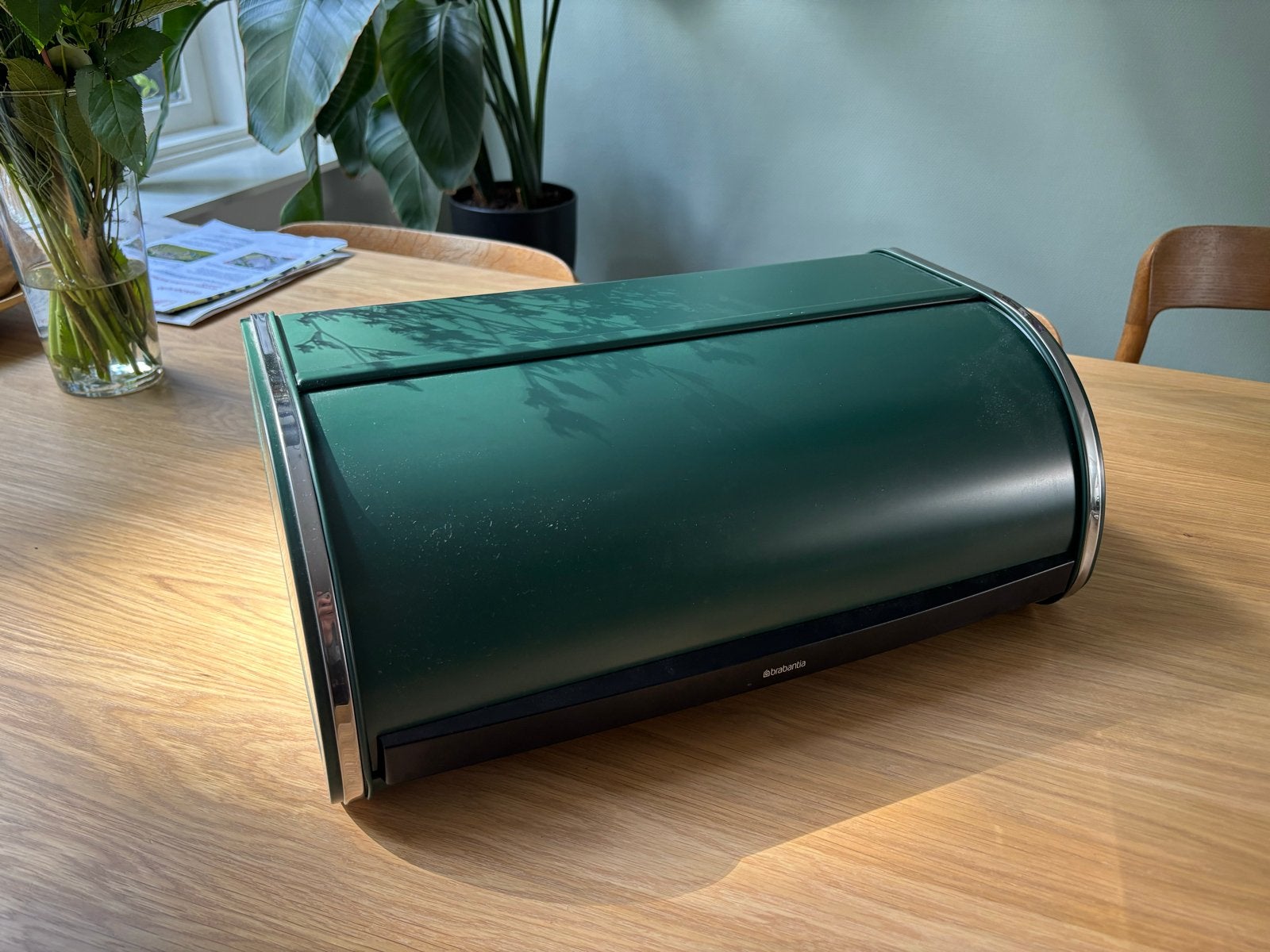 Zo goed als nieuwe Brabantia broodtrommel met draaideksel, Groen, Ophalen of Verzenden, Zo goed als nieuw, Metaal