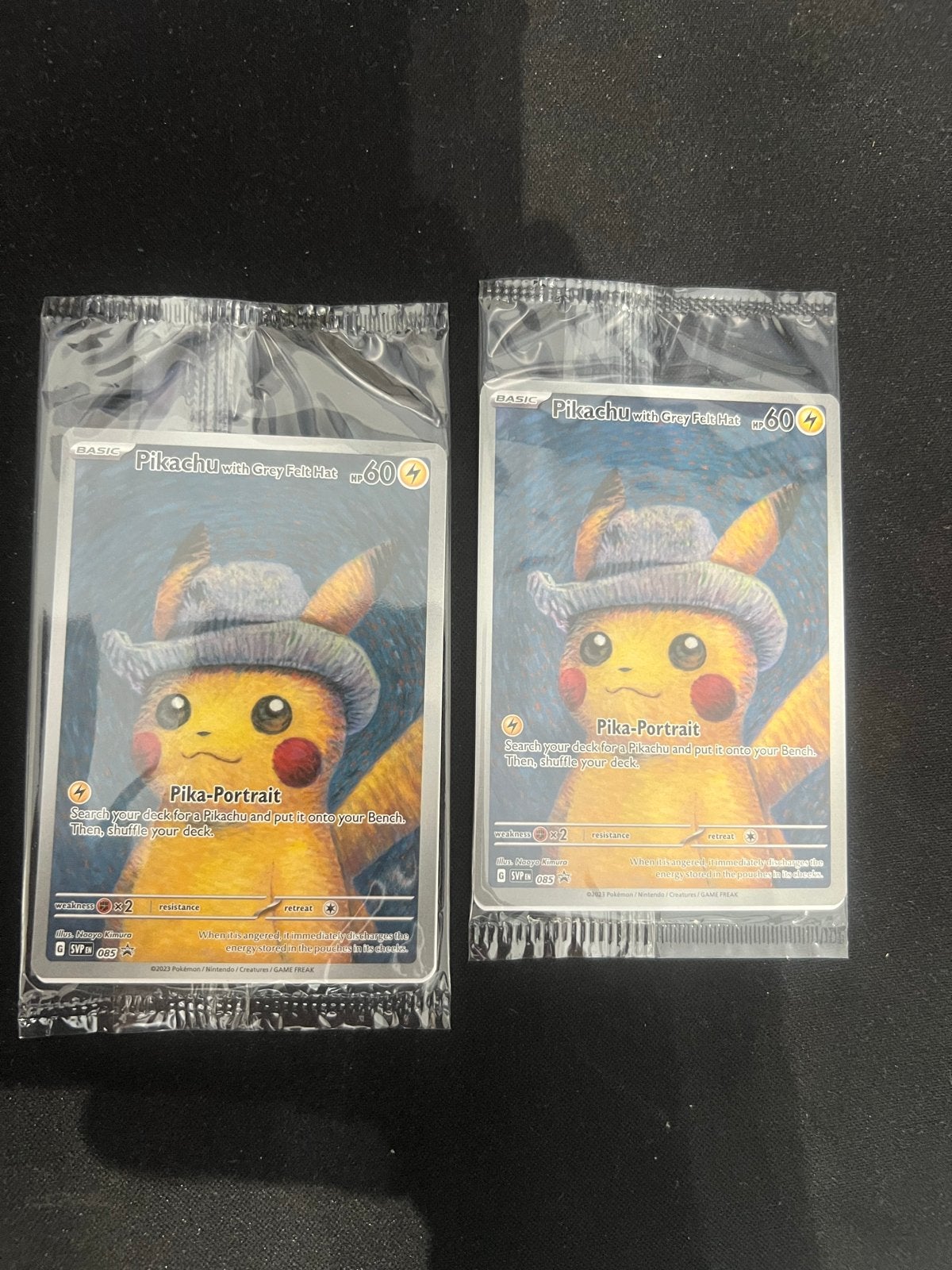 Pikachu with Grey Felt Hat  - Van Gogh Pokémon Kaart, Ophalen of Verzenden, Nieuw, Losse kaart