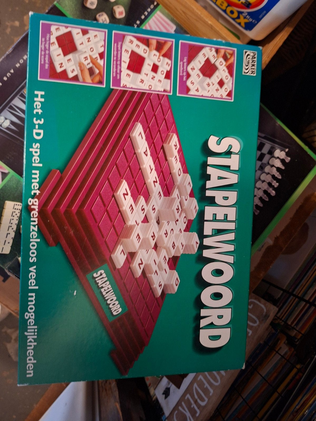 Stapelwoord 3D-spel - Het klassieke woordspel in 3D, Drie of vier spelers, Ophalen of Verzenden, Gebruikt, Parker