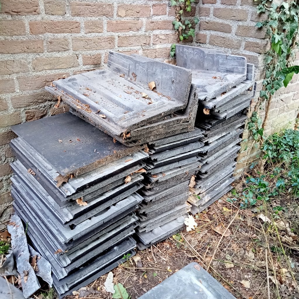 rbb Stonewold dakpannen, Doe-het-zelf en Verbouw, Dakpannen en Dakbedekking, Ophalen, Stonewold en Nelskamp, 5 tot 10 m², Zo goed als nieuw