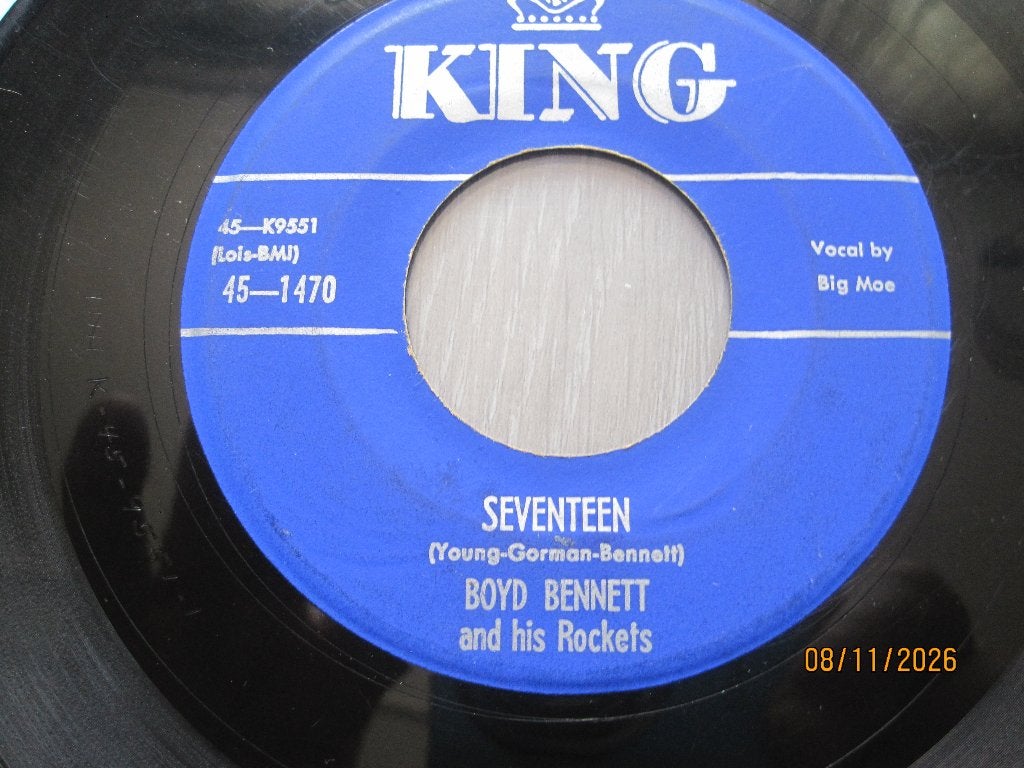 Boyd Bennett  and his Rockets   -   Seventeen, 7 inch, Ophalen of Verzenden, Zo goed als nieuw, Overige typen