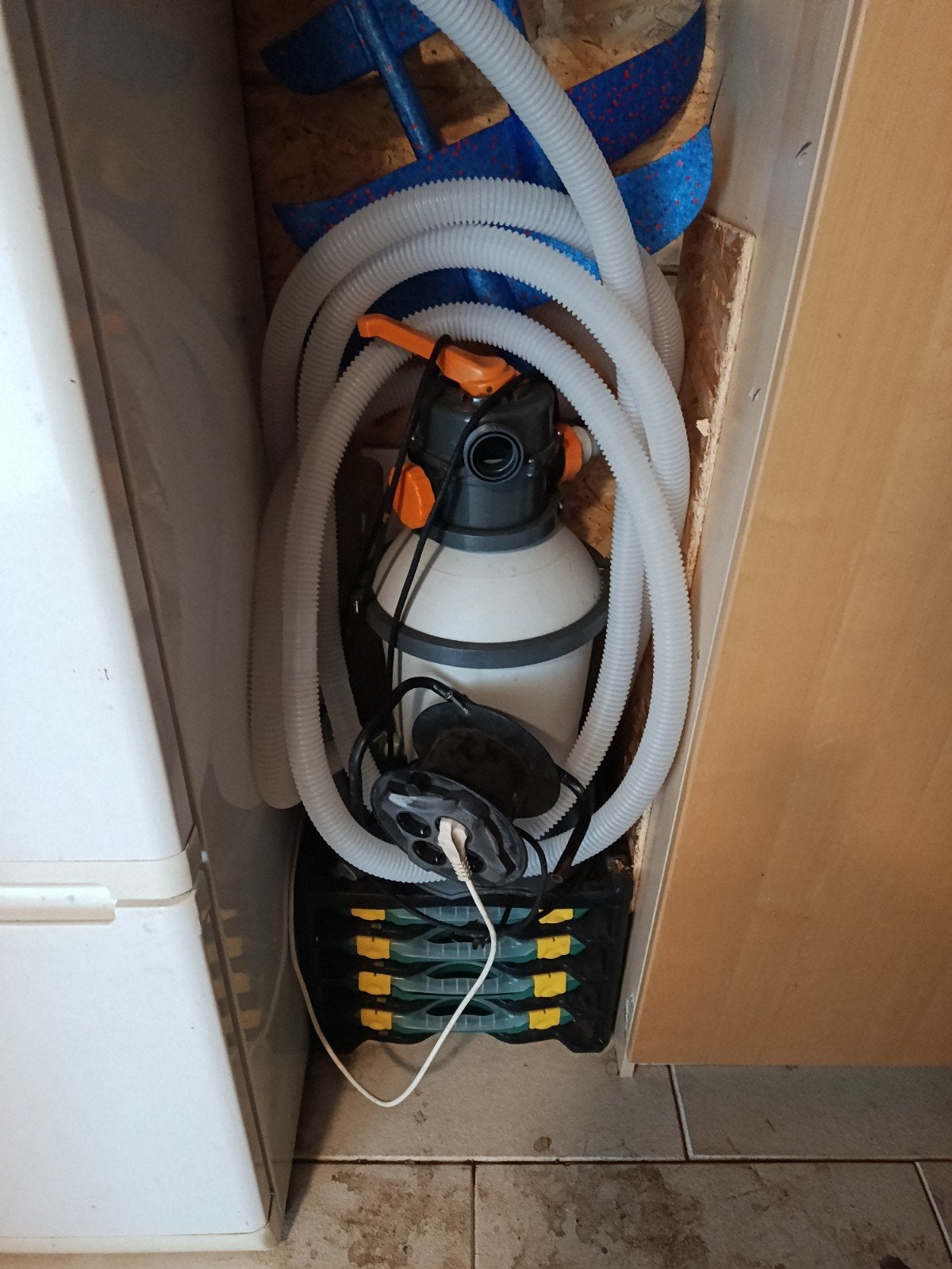 Zwembad zandfilterpomp met slangen, Ophalen of Verzenden
