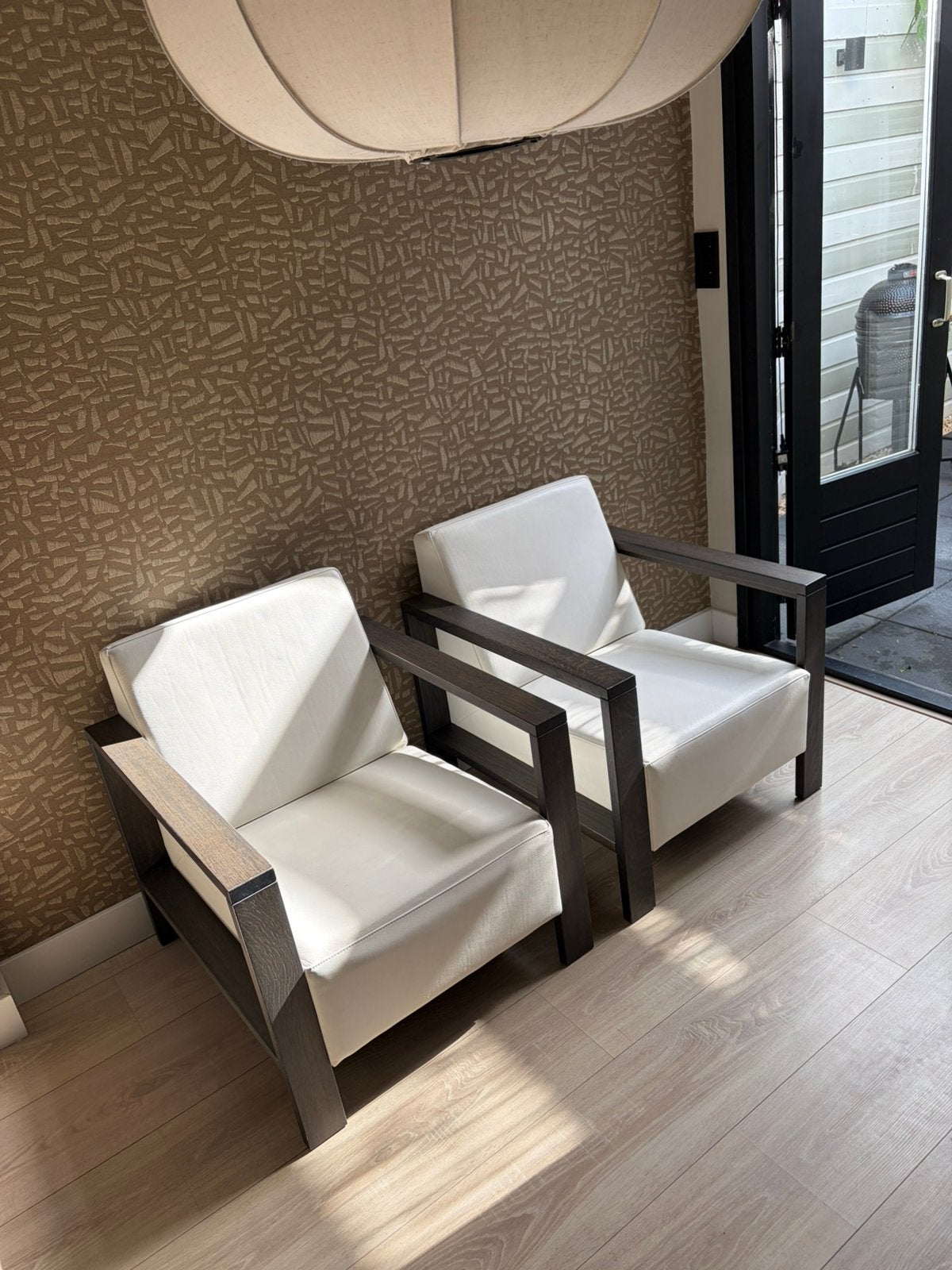 Japandi scandinavische stoelen 2 stuks, Huis en Inrichting, Stoelen, Ophalen, Japandi, Gebruikt, Twee