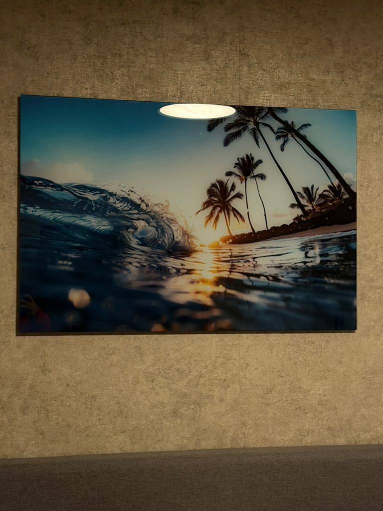 Hawaii Dreaming II - Glas Schilderij (60x90 cm), Ophalen, Schilderij, Achter glas, Meerkleurig
