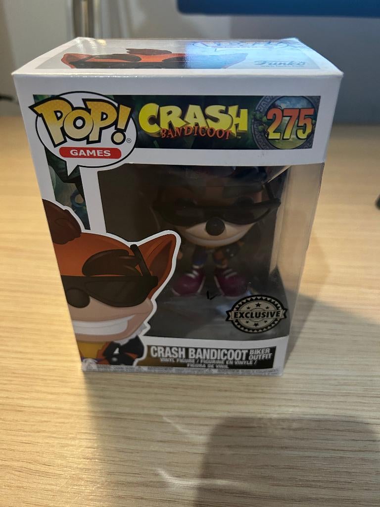 Funko Pop #275 Crash Bandicoot Biker Outfit, Ophalen of Verzenden, Zo goed als nieuw