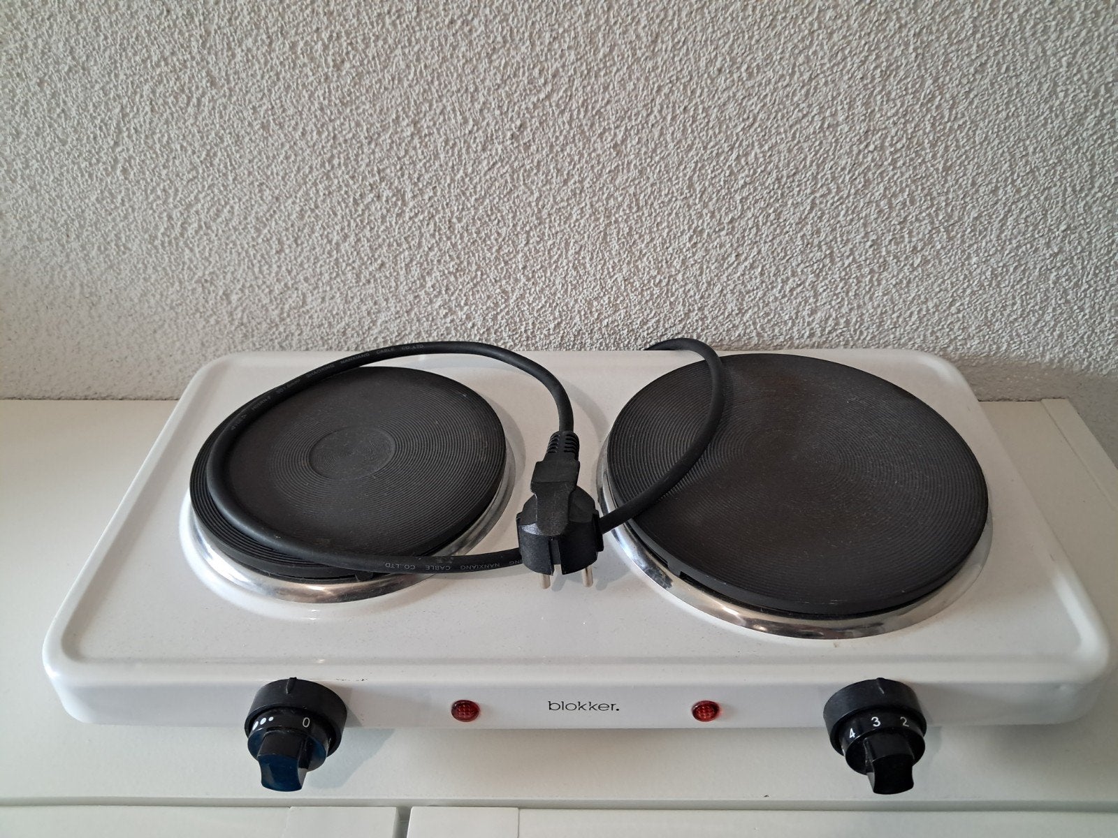 2 pits elektrische kookplaat blokker, Witgoed en Apparatuur, Kookplaten, Ophalen, 3 kookzones of minder, Zo goed als nieuw, Vrijstaand