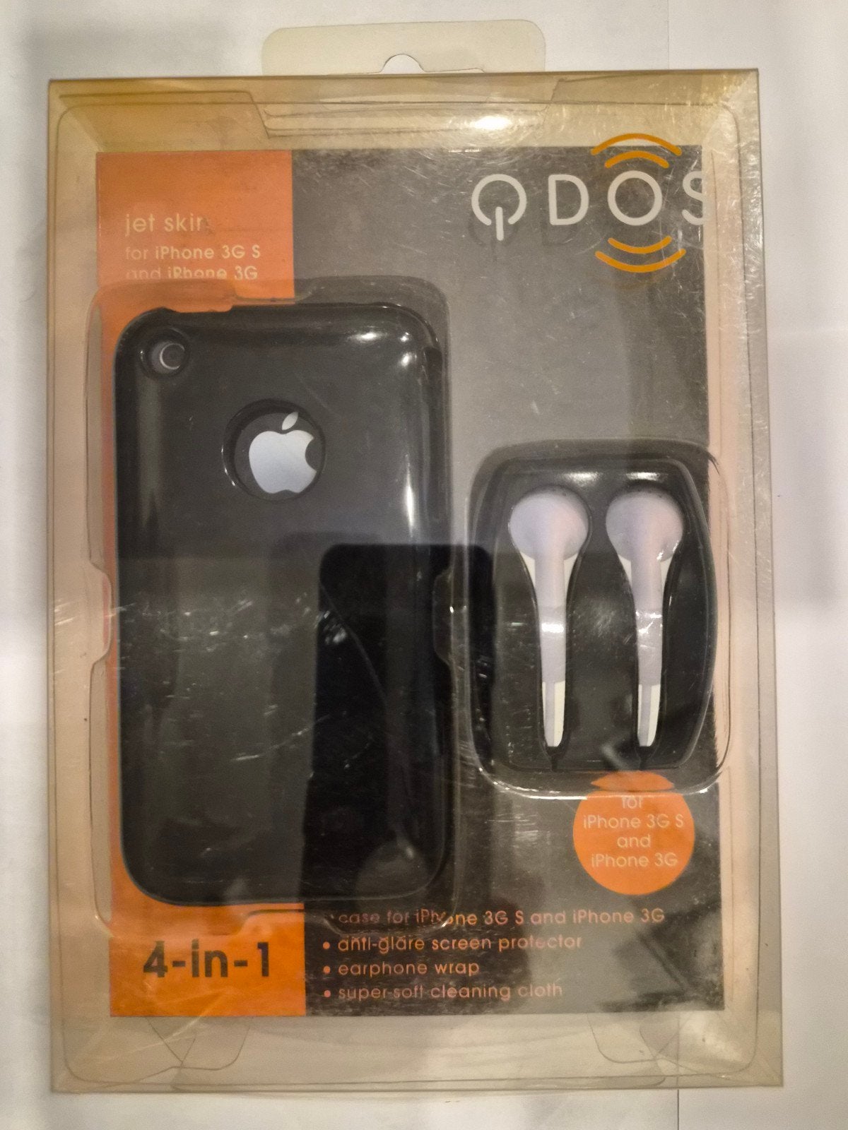 QDOS Jet Skin 4-in-1 voor iPhone 3G/3GS - Zwart Hoes Cover, Telecommunicatie, Overige merken, Nieuw, Hoesje of Tasje, Siliconen