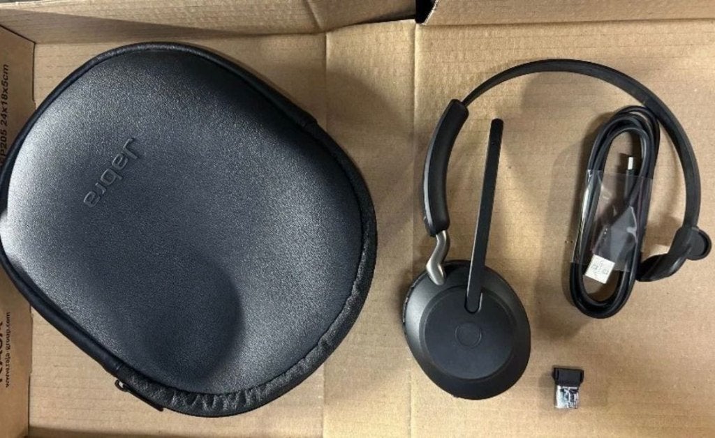 ☎️ Jabra Evolve2 65 MONO Headset USB Evolve 2 ☎️, Telecommunicatie, Ophalen of Verzenden, Zo goed als nieuw, 1 handset