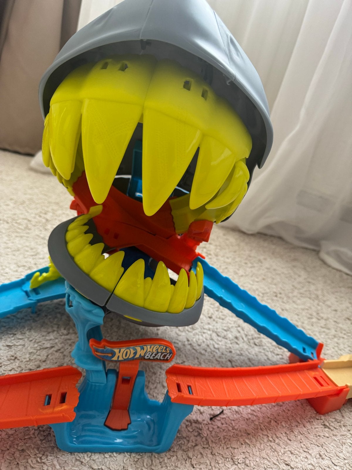 Hot Wheels Haai Aanval Baan met Auto, Ophalen of Verzenden, Zo goed als nieuw