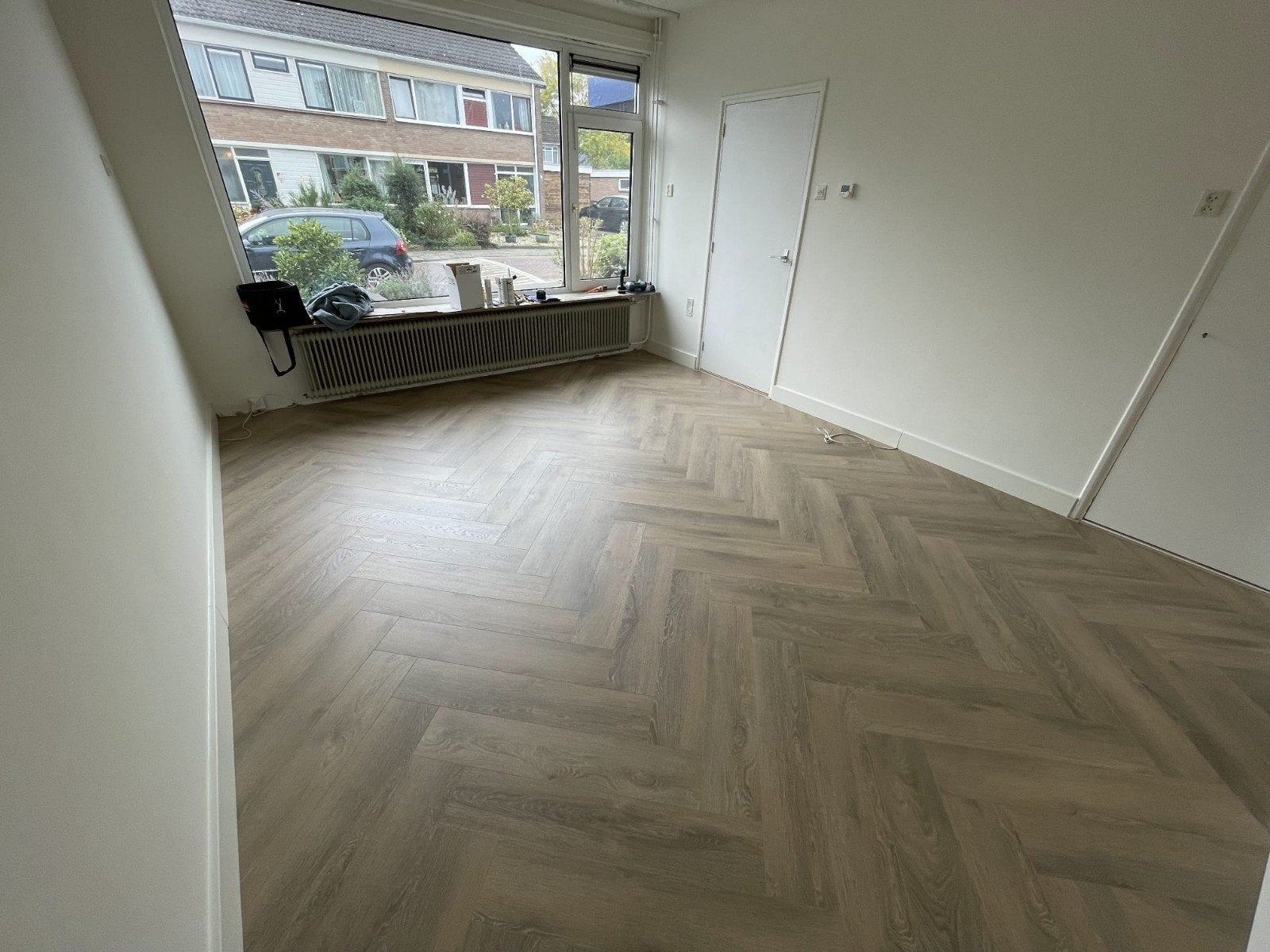 Prachtige laminaat vloer in visgraatmotief 30m2, Doe-het-zelf en Verbouw, Ophalen, 50 tot 150 cm, Zo goed als nieuw, 10 m² of meer