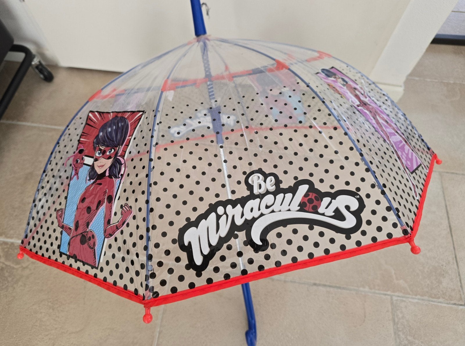 Mooie Be Miraculous Ladybug paraplu, Ophalen of Verzenden, Transparant, Zo goed als nieuw