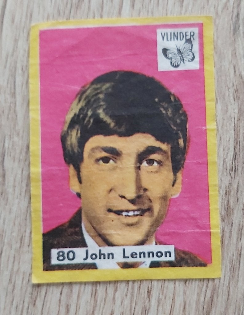 Lucifermerk JOHN LENNON (80) Vlinder., Ophalen of Verzenden, Gebruikt, Overige typen