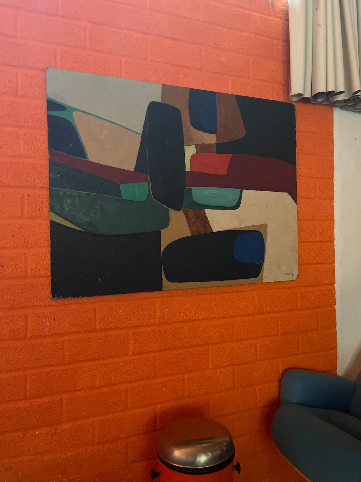 Abstract Kunstwerk: Levendige Kleuren en Vormen, Ophalen, Abstract, Met textuur, Olieverf