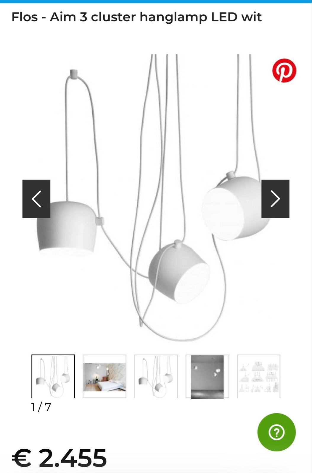 Flos Aim 3 cluster hanglamp LED wit, Ophalen, Gebruikt, Overige materialen
