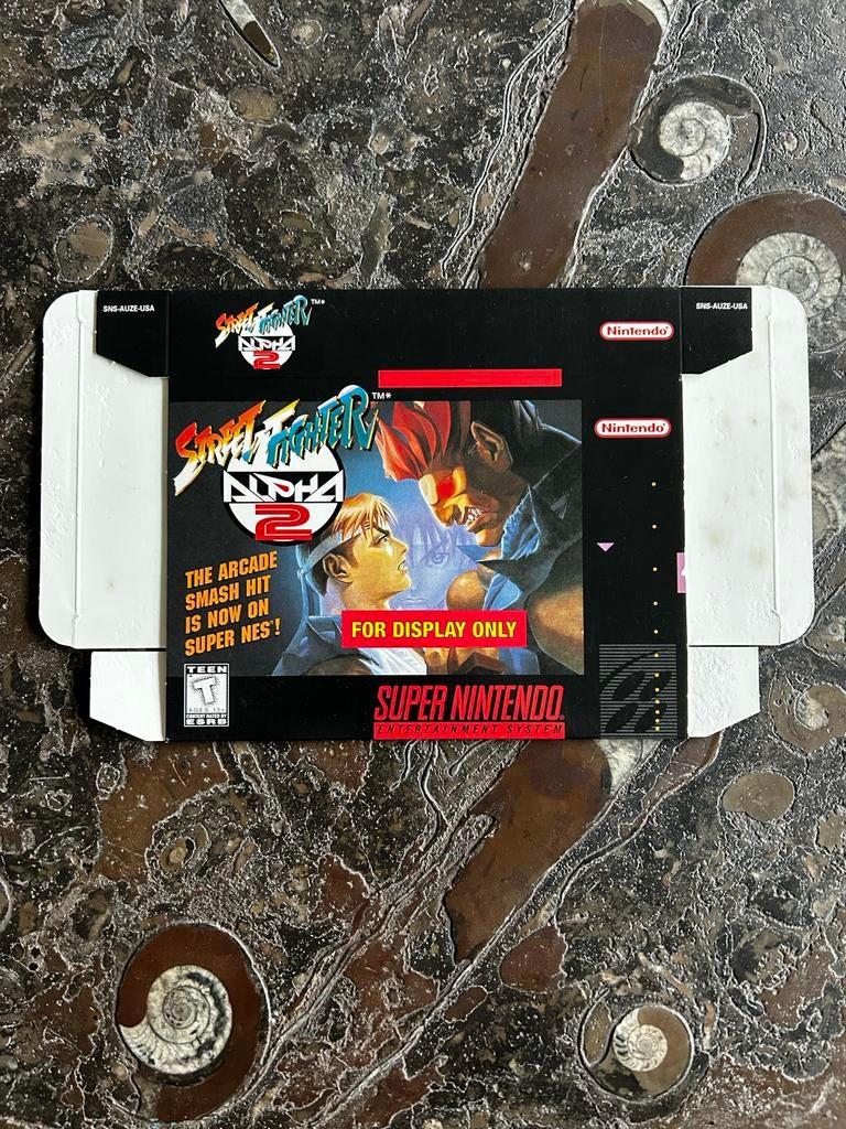 Street Fighter Alpha 2 Super Nintendo Display Box, Ophalen of Verzenden, Zo goed als nieuw, Met 2 controllers