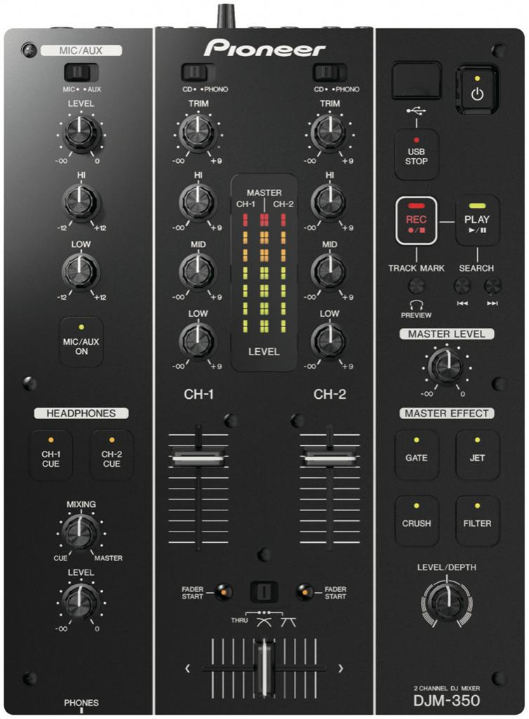 Pioneer DJ DJM 350 DJM350 mixer mengpaneel zwart, Ophalen of Verzenden, Zo goed als nieuw, Audio