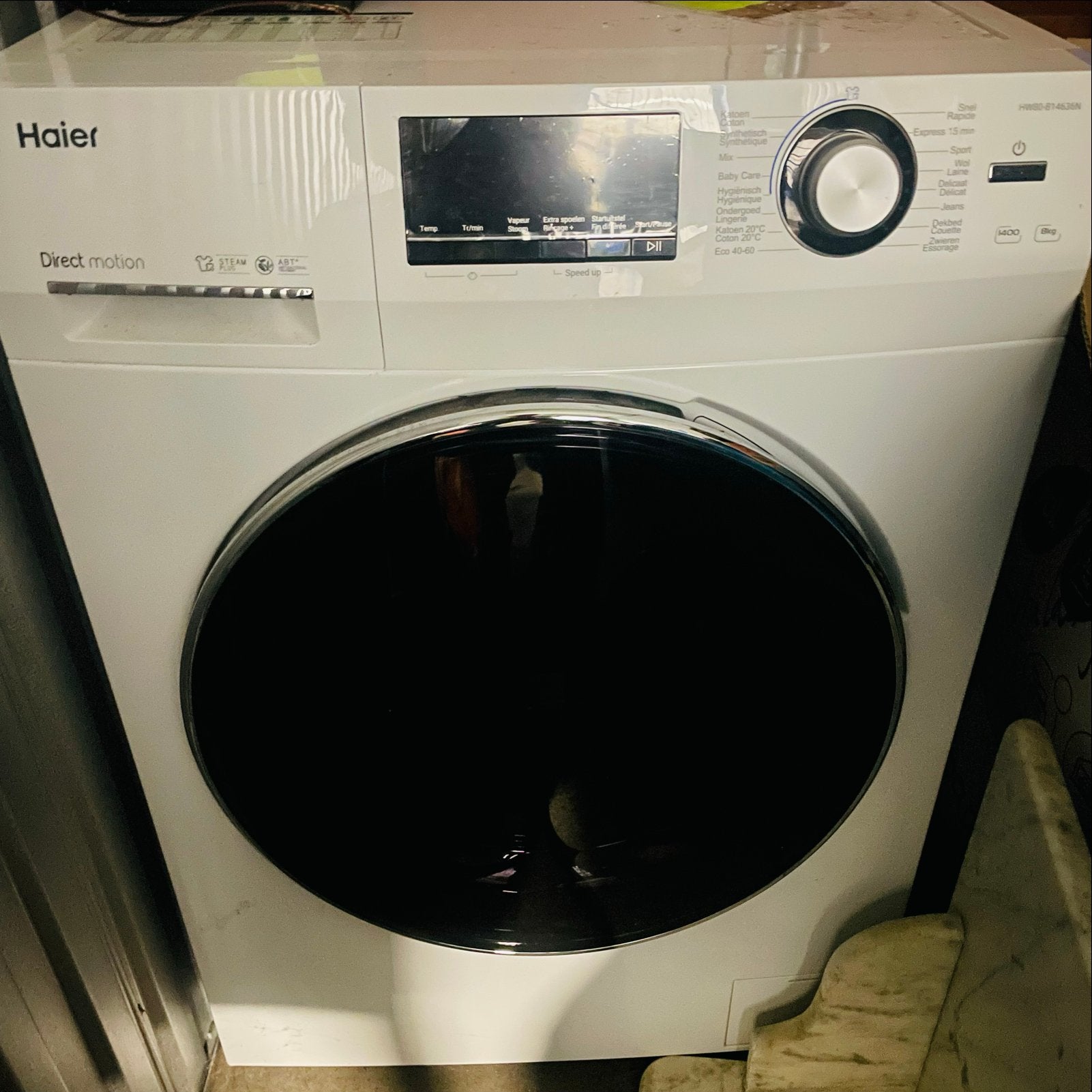 Haier Direct Motion Wasmachine - Zo goed als nieuw, 1200 tot 1600 toeren, 8 tot 10 kg, Ophalen of Verzenden, Zo goed als nieuw