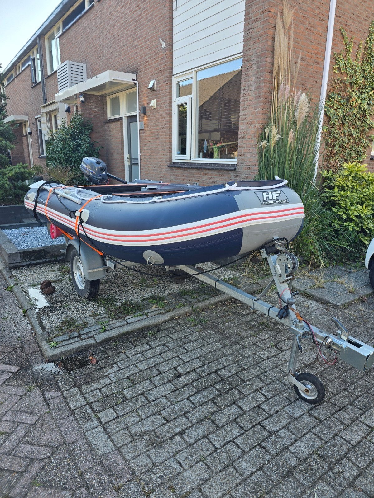 Bestway Hydro-Force 3.80 rubberboot met Yamaha 4pk motor, Watersport en Boten, Gebruikt, PVC, Ophalen, Overige merken