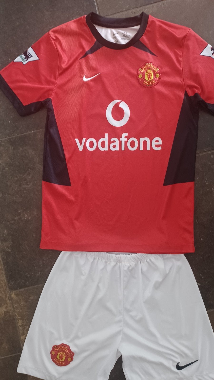 Manchester United, retro, Beckham, maat 176, Sport en Fitness, Maat XS of kleiner, Ophalen of Verzenden, Zo goed als nieuw, Shirt