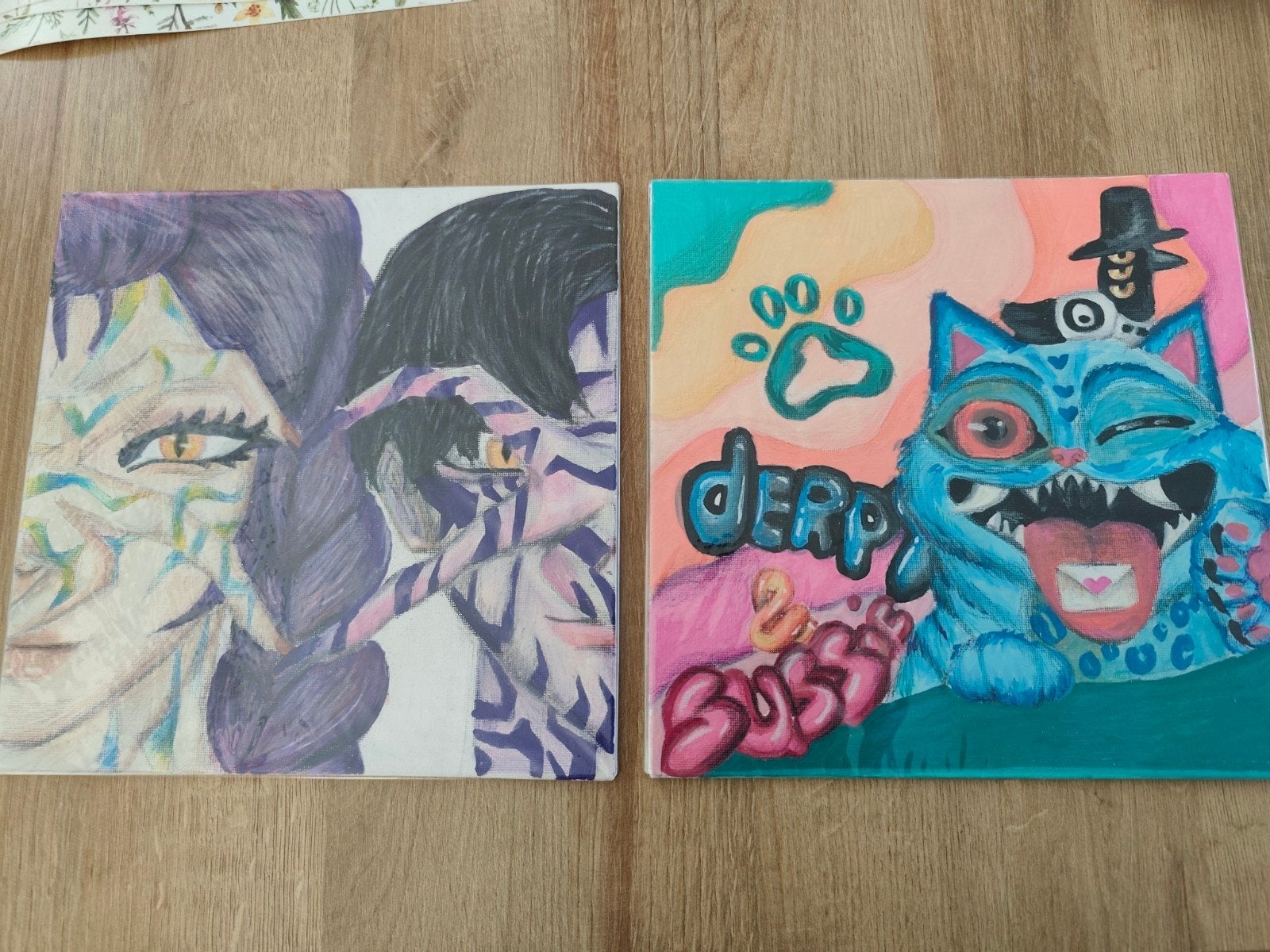Kpop demon hunters tekeningen, Ophalen of Verzenden, Schilderij, Gemengde techniek, Handgemaakt
