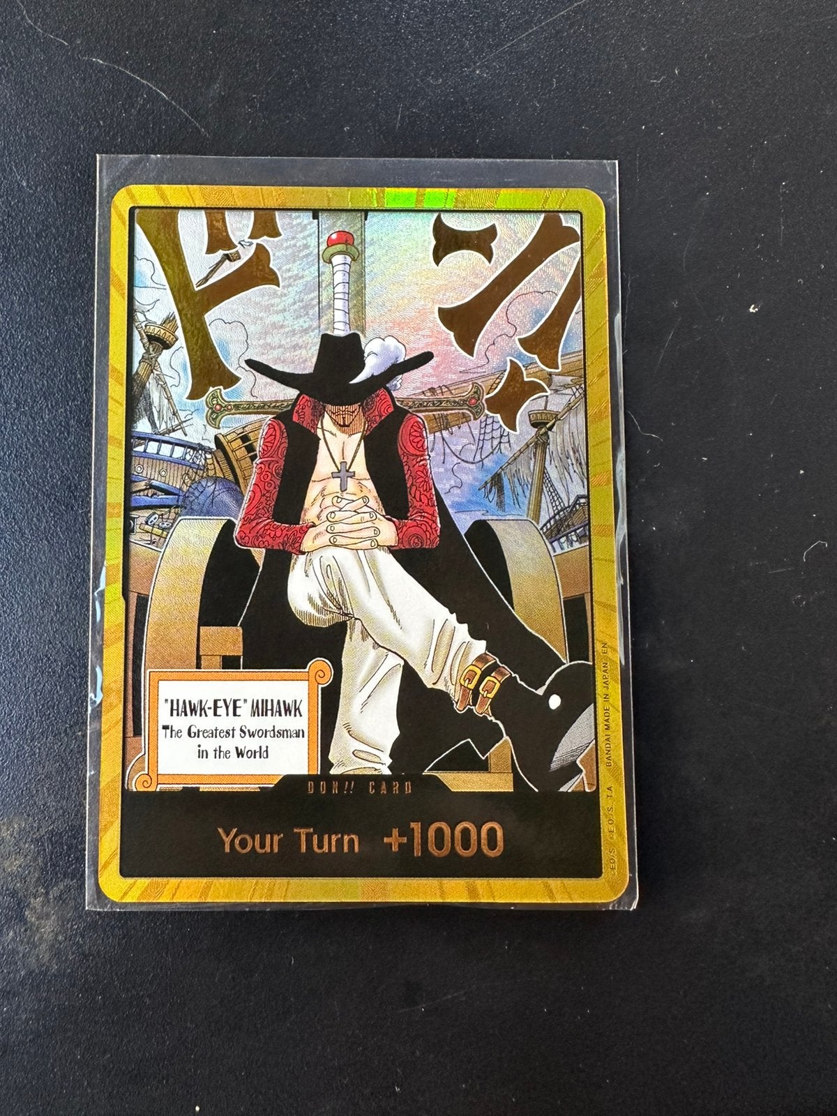 One Piece TCG Gold DON!! Hawk-Eye Mihawk OP14-119, Ophalen of Verzenden, Nieuw, Foil