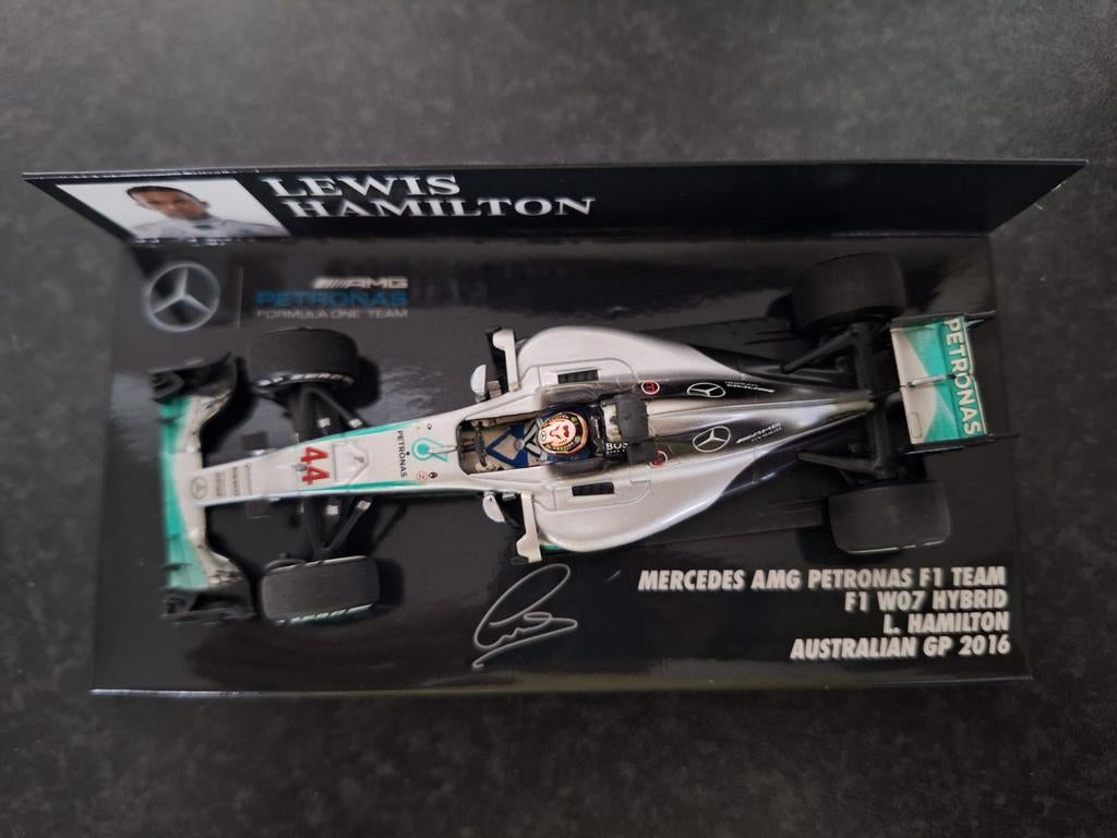 Lewis Hamilton Mercedes F1 W07 Hybrid 2016 1:43, Hobby en Vrije tijd, Modelauto's | 1:43, Zo goed als nieuw, Auto, Overige merken