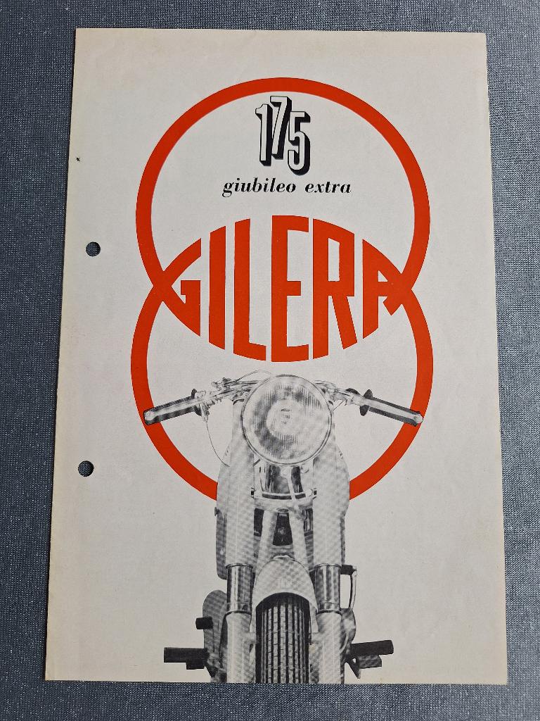 Brochure GILERA 175 Giubileo Extra - Engels, Verzenden, Gelezen, Overige merken